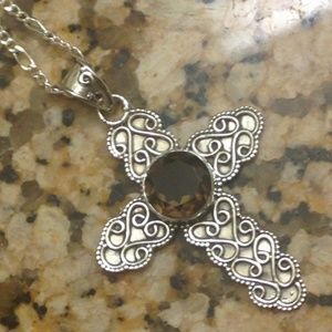 Sterling Silver Smoky Quartz Necklace